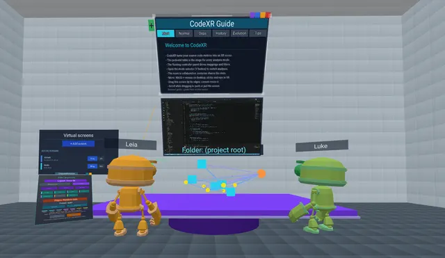 A full walkthrough of the Code-XR interface and its core workflows